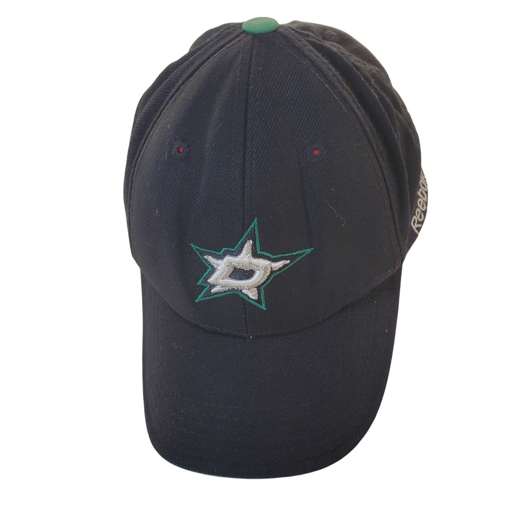 Reebok Dallas Stars NHL Youth Hat Black Green Adjustable Face Off Headwear Cap